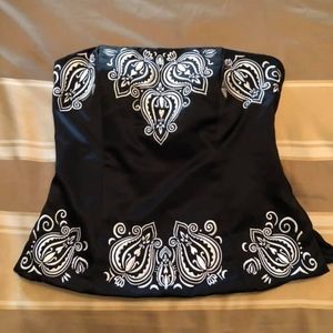 White house Black Market satin boustier